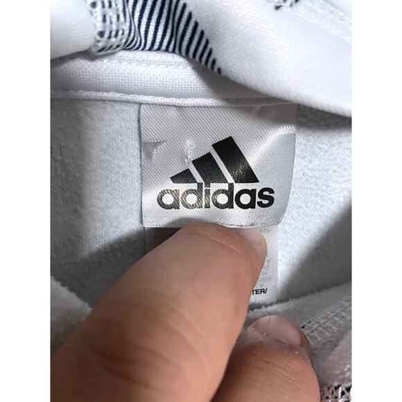 Adidas Hoodie All Over Spell Out Logo Sweatshirt Pullover Kids Boys L 14-16 - Picture 6 of 9